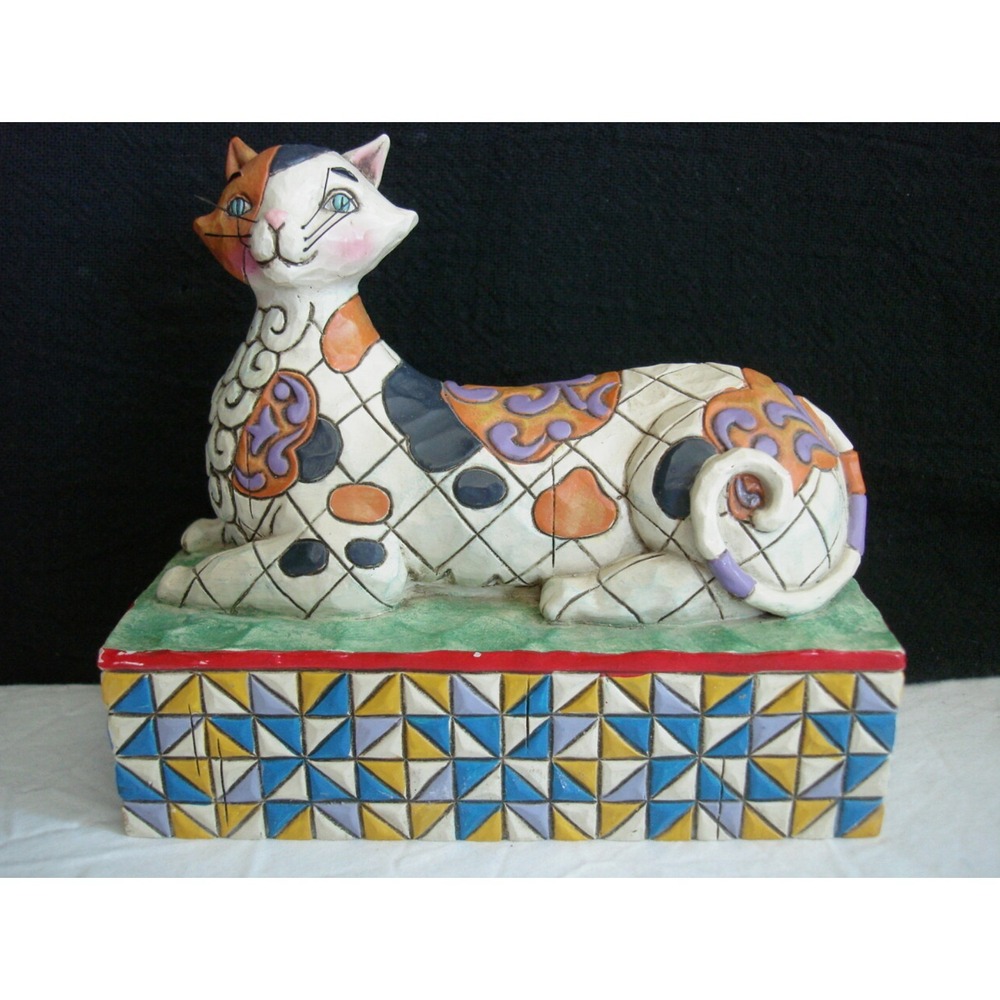 Jim Shore Heartwood Creek Calliope Cat Figurine 4004863 Calico Cottage Patchwork